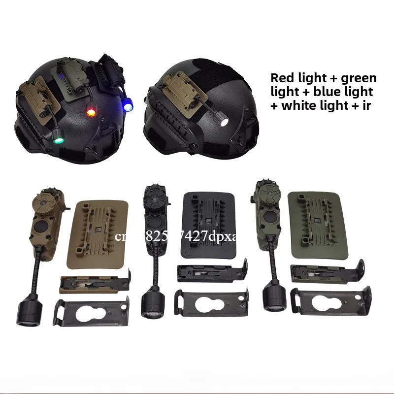 Sidewinder Helmet Lamp Tactical Strobe Light Red/Green/Blue/White/IR Head IFF Light Hunting Fishing Auxiliary LED Flashlight