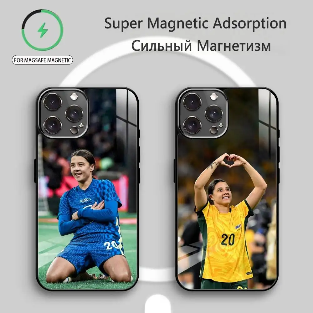 

F-Football Star S-Sam Kerr Phone Case For iPhone17,16,15,14,13,12,11 Plus,Pro Max Magnetic For Magsafe Wireless Charging