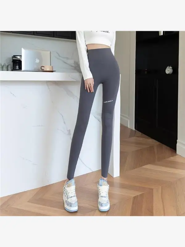 حجم كبير السراويل اليوغا المرأة جلد arkskin بوت مزدوج كيت لون نقي كبير 200 Pou ربيع الخريف قاعدة طبقة السراويل