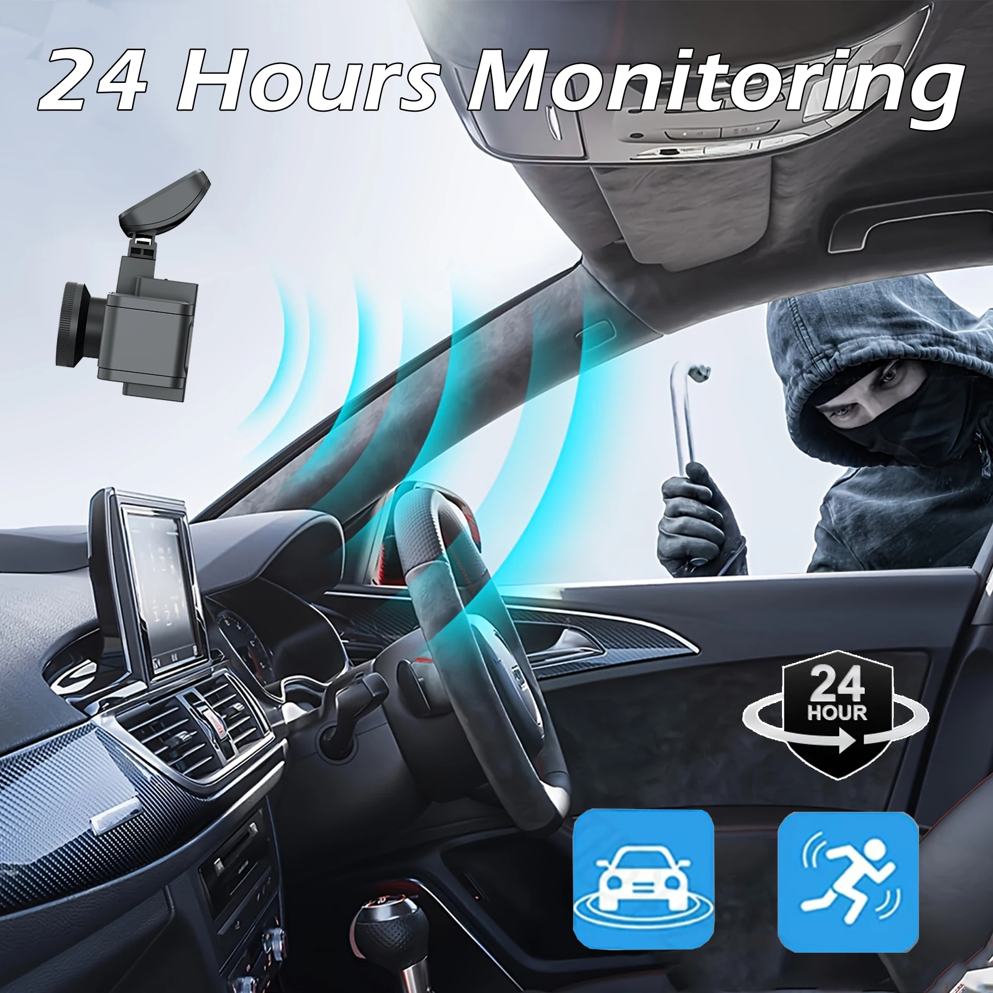 3 Channel Dash Cam WiFi Video Recorder Three Lens Car Camera with Rear View DVR 24H Parking Monitor Black Box car accessories