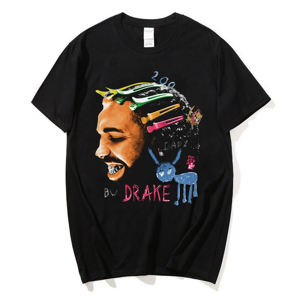 Vintage Rapper Drake for All The Dogs T Shirt Men's Women Fashion Hip Hop T-Shirt Tops Streetwear image 2