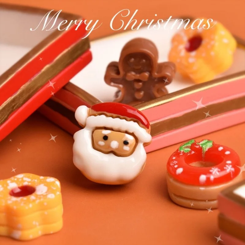 عيد الميلاد سانتا كلوز الحلوى البسكويت مشهد مصغر زخرفة احتفالية الديكور اليدوية Diy بها بنفسك الثلاجة المغناطيس المواد هدية #2