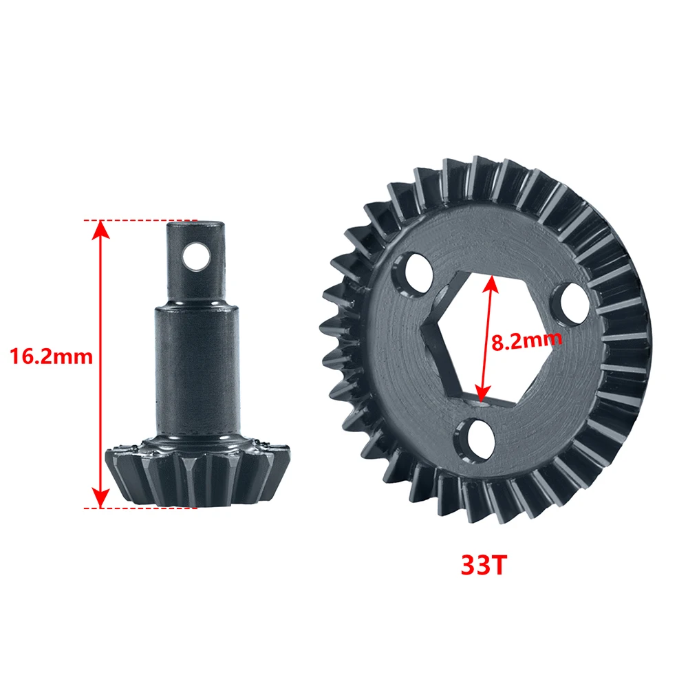 AXSPEED Steel 33T&13T Zestaw przekładni osi do Axial UTB18 Capra 4WD Unlimited Trail 1/18 RC Buggy Car Truck Model Części zamienne