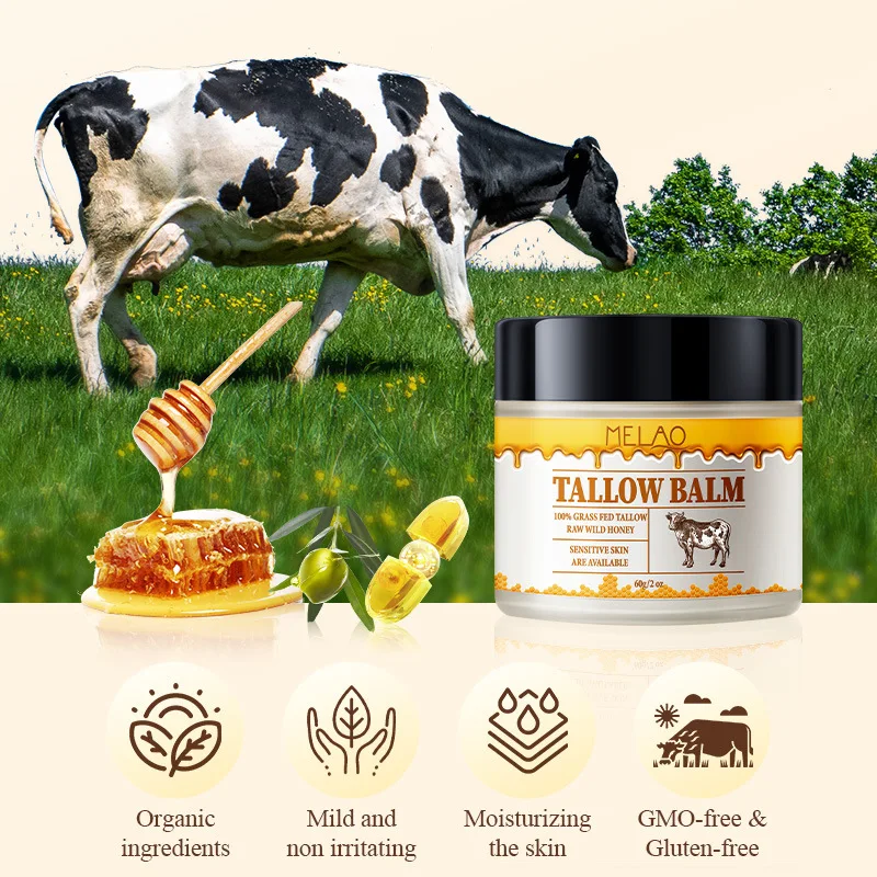 Beef Tallow Paste For Skin Care Beef Neck Balm Grass Fed Tallow Wild Honey Face And Body focallure  foundation  make up