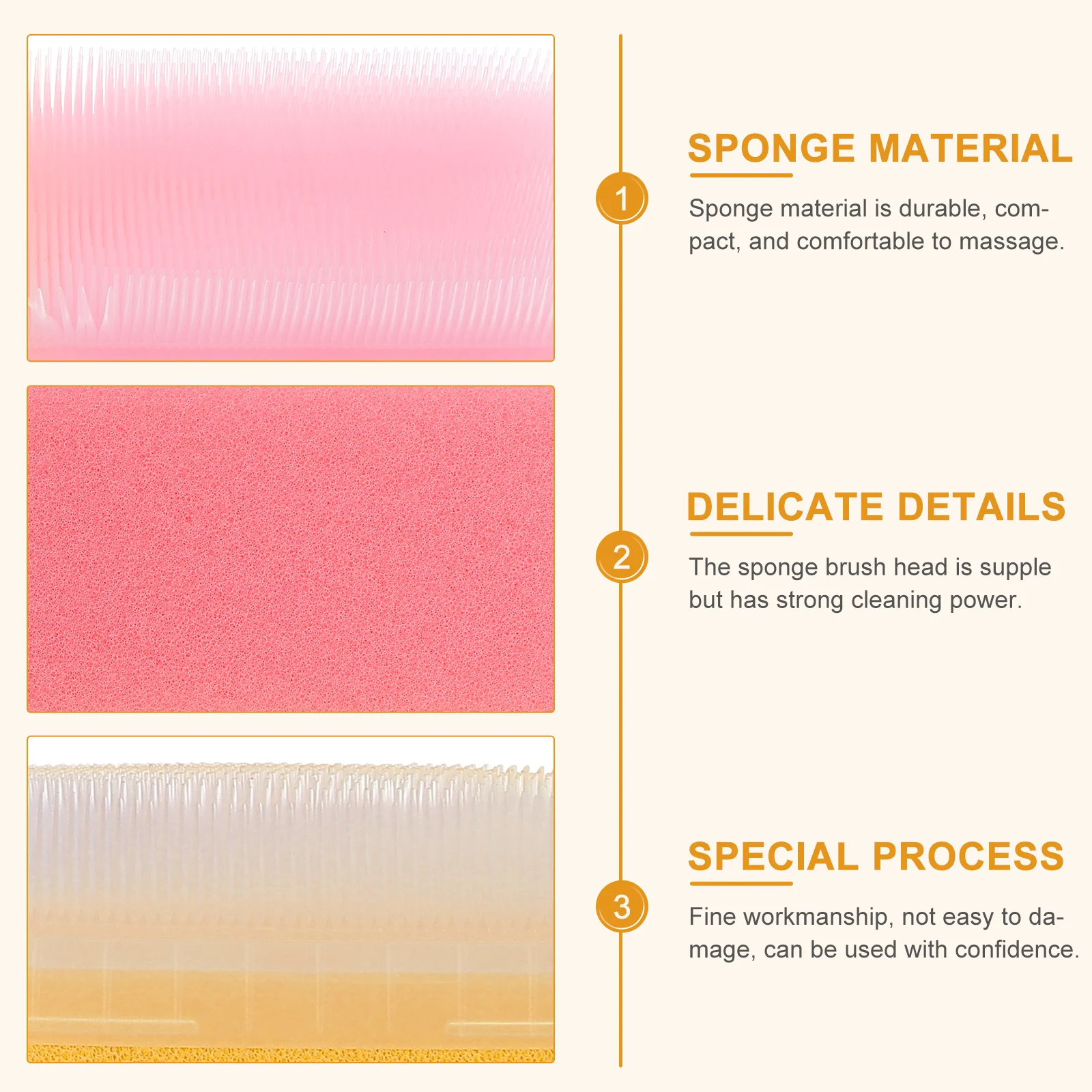 

2Pcs Sponge Massage Brush Sensory Bath Tool for Soft Cleansing Exfoliator Relaxing Skin Care Portable Design