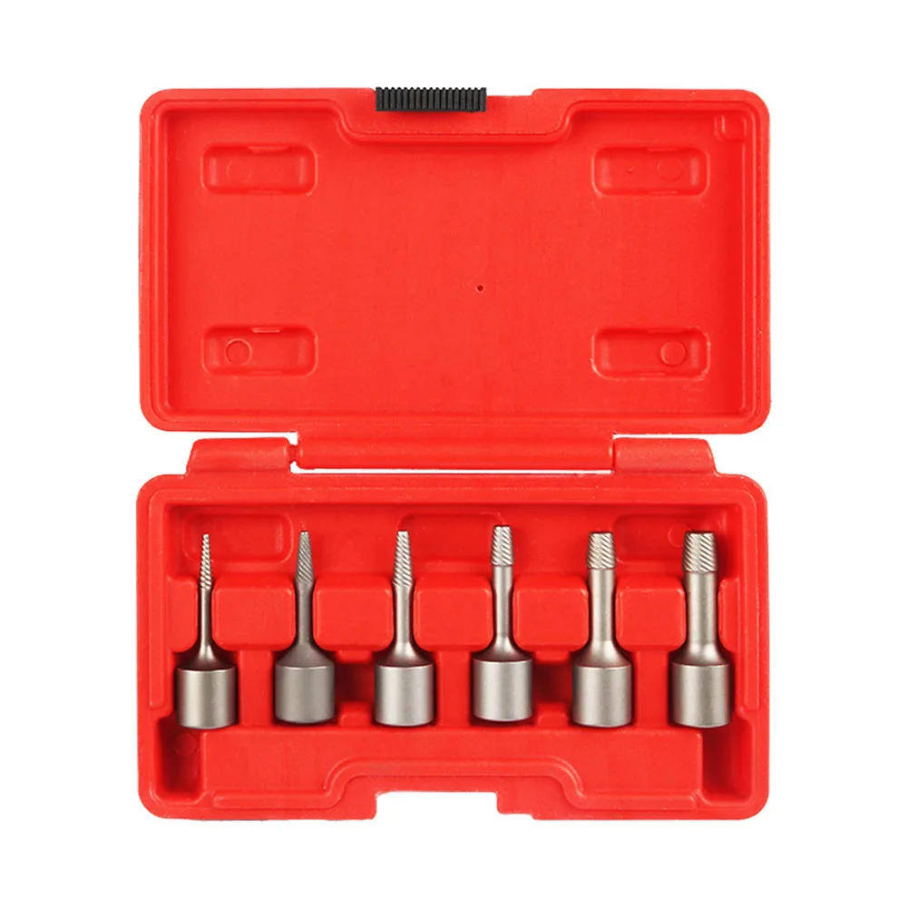 

6PCS Broken Bolt Extractor Set with For Impact Wedge for Nuts Bolts Screws Removal in Mechanical and Automotive Use