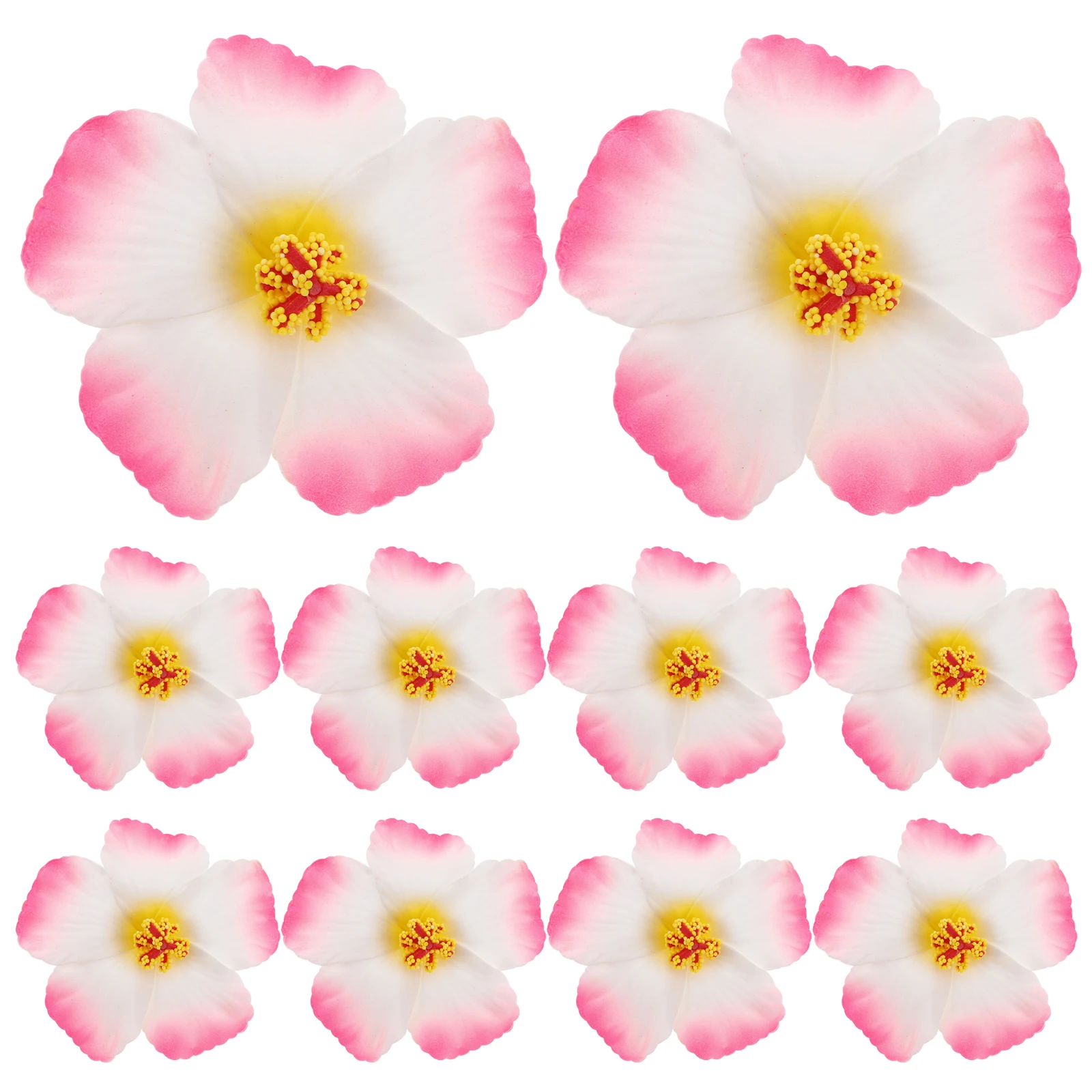 

10pcs Artificial Flowers Decoration Hawaiian Leis Bulk Kids Eva Seaside Tropical Party Supplies Beach Wedding Theme Accessories