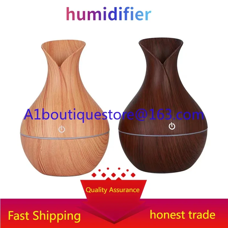 Portable wood grain air humidifier cold mist mini aromatic essential oil diffuser usb