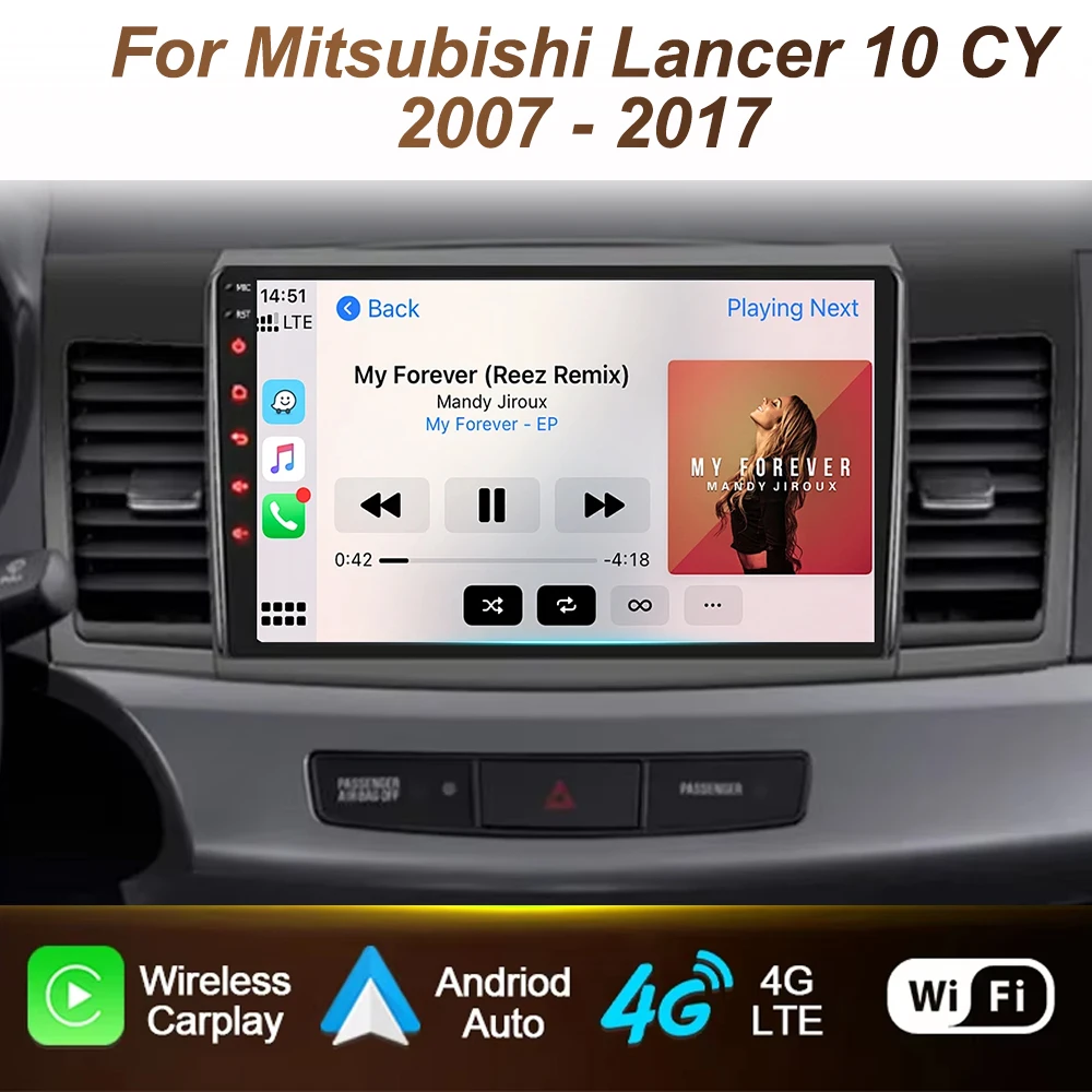 

Android Car Radio for Mitsubishi Lancer 10 CY 2007 - 2017 Carplay Multimedia Auto Player 2din Stereo Head Unit GPS Navigation 5G