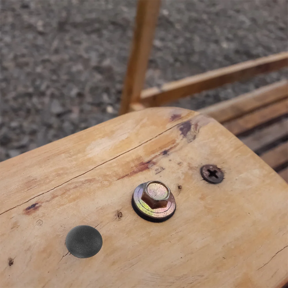 200 Uds tapas de cubierta de tornillo de plástico negro para tornillos cruzados tapones de orificio autorroscantes impermeables fijaciones de fijación decorativas tornillo de tapa