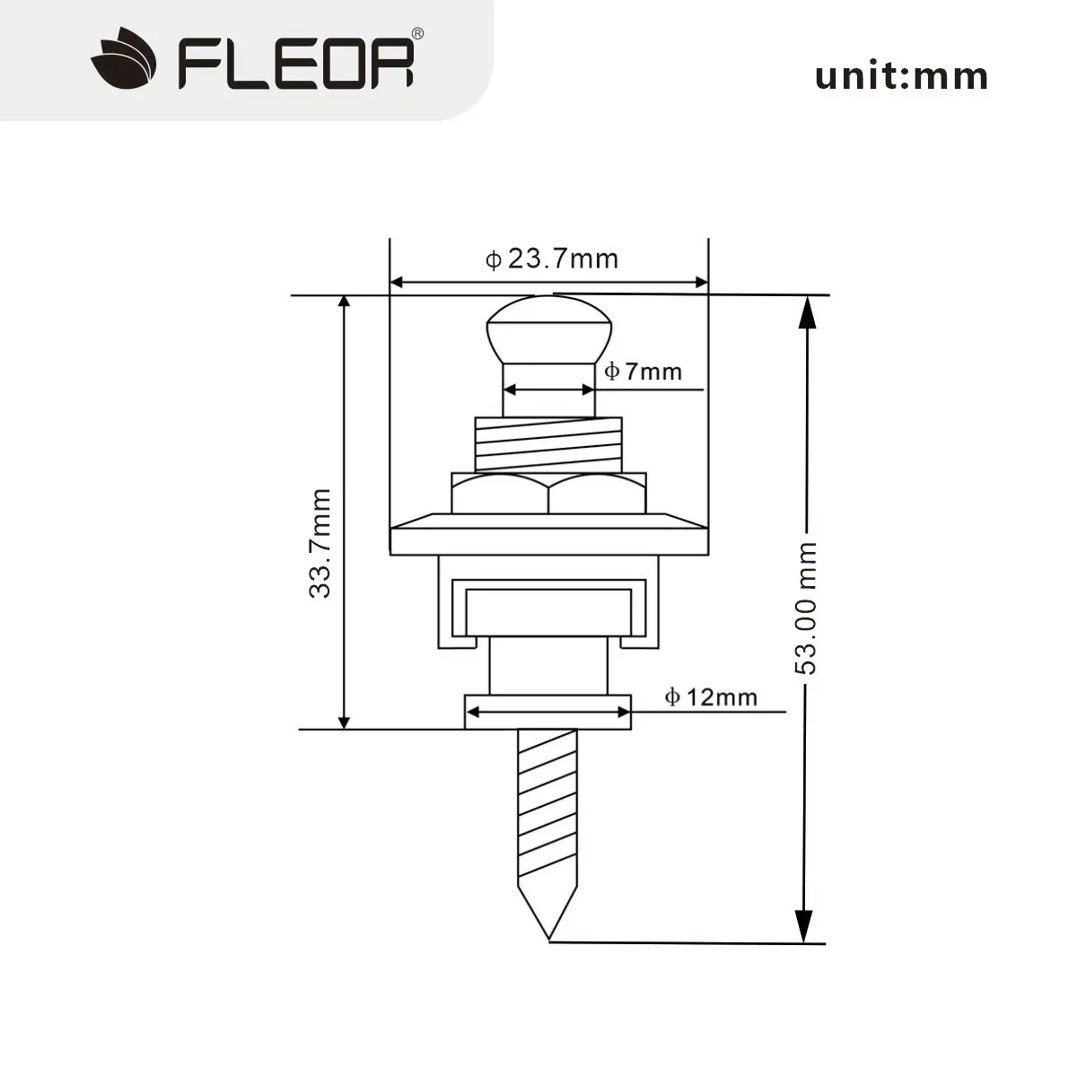 FLEOR 2PCS Skidproof Gitarre Strap Locks Straplock Taste für Gitarre Bass Zubehör – Detail 2