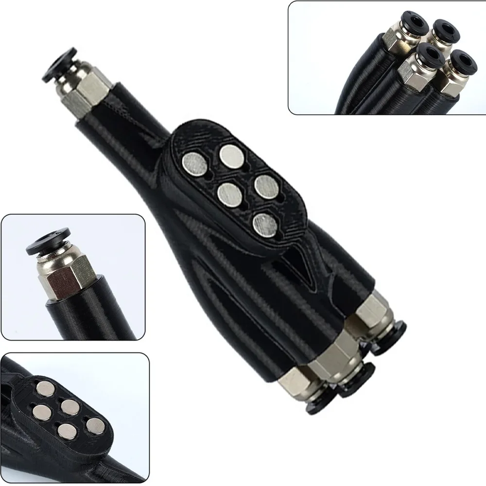 

Адаптер из ПТФЭ 4 в 1, порт расширения трубы, 4 подачи трубки из ПТФЭ, соединительная трубка AMS, трубка подачи накаливания для 3D-принтера Bambu Lab