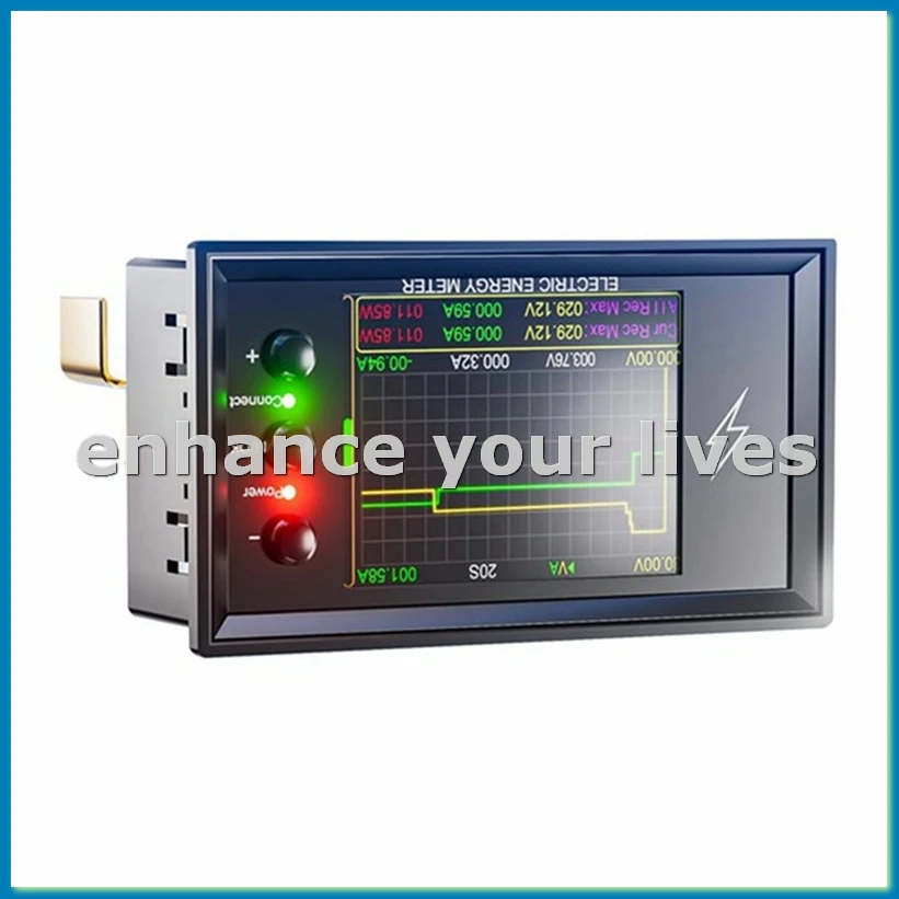 DC 0-420V 300A WiFi Electric Energy Meter Battery Capacity Tester DC Current Voltage Power Meter with Relay Module-A23U