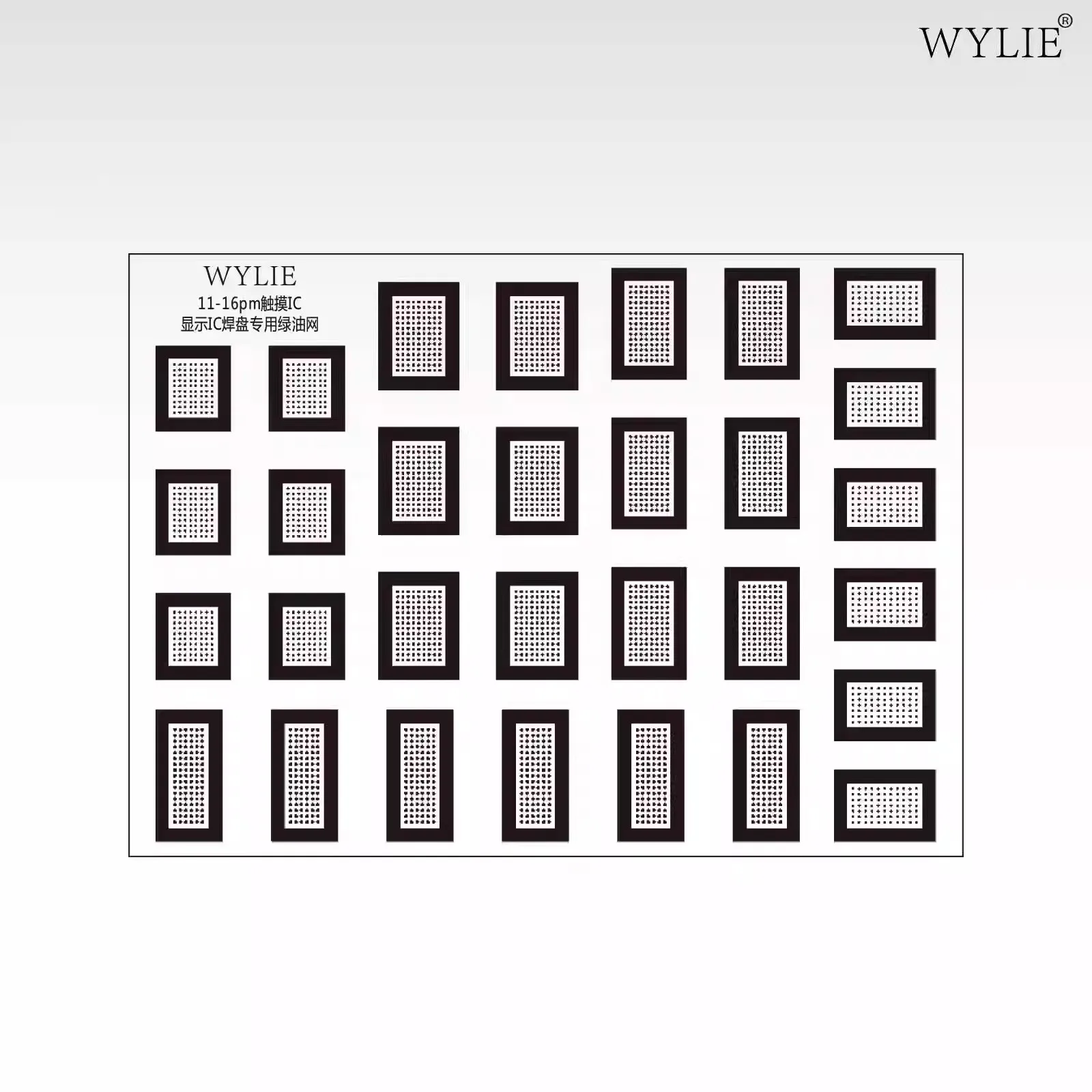 WYLIE Green Oil Net UV Solder Mask Ink Kit For iPhone 11 12 13 14 15 Plus 16 Pro Max LCD Screen touch BGA Reballing Stencil