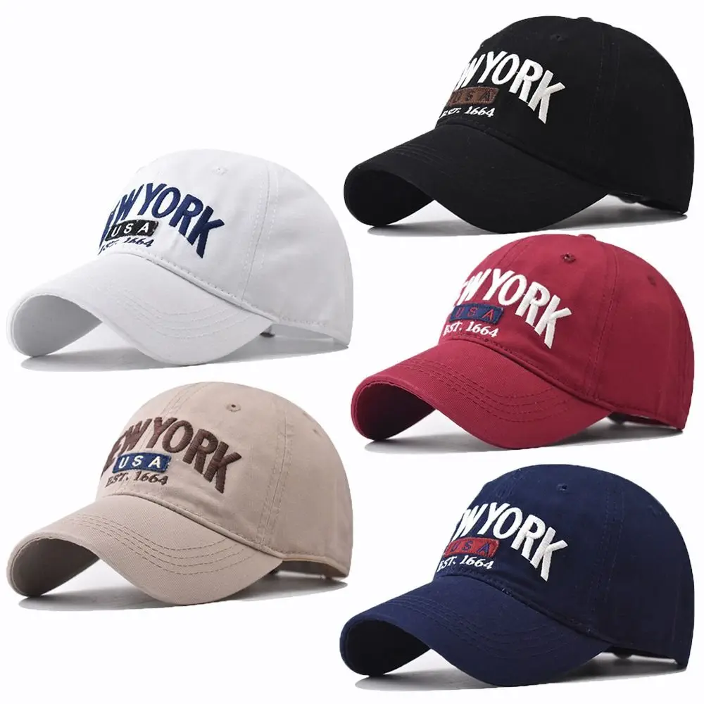 NEW YORK Embroidery Baseball Caps Adjustable Spring Summer Outdoor Sports Trucker Caps Cotton Sun Hats For Man Women