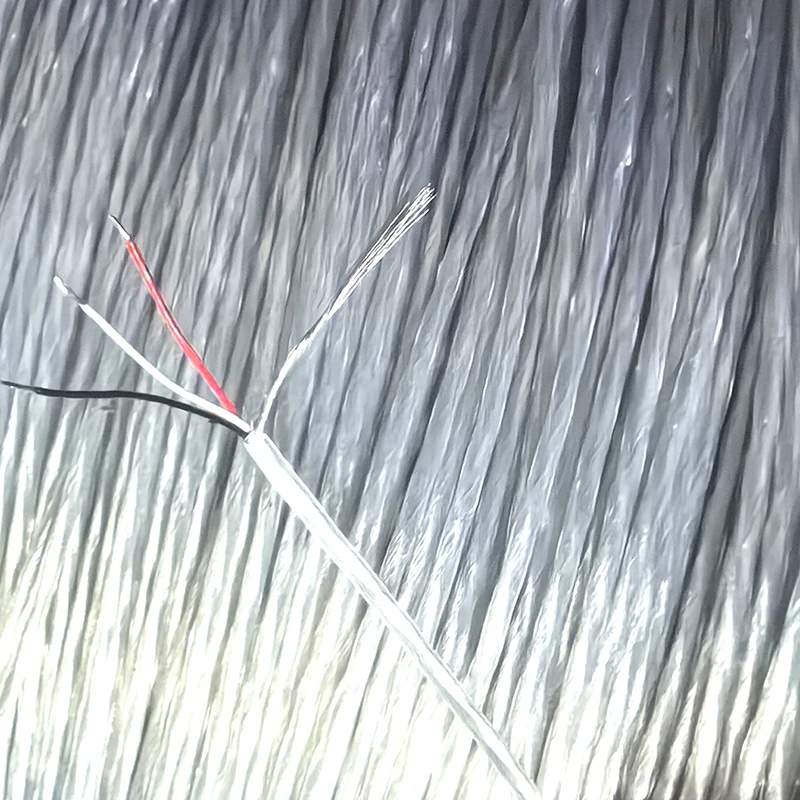 

Straight three-core ultra-fine shielded cable 32awg PTFE high temperature resistant shielding Signal line diameter 1.3mm