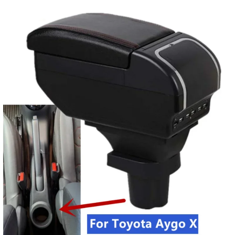 

For Toyota Aygo X Armrest box For Toyota Aygo X car armrest box Internal Retrofit with USB charging Ashtray Car Accessories