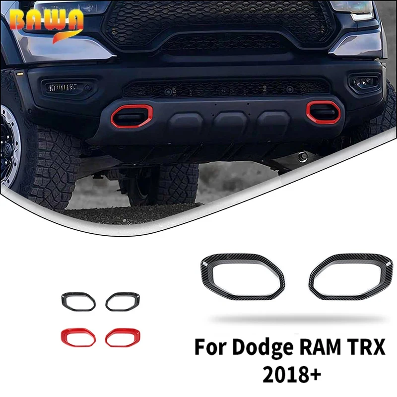 BAWA ABS Front Bar Trailer Hook Decoration Cover Trim for Dodge Ram 1500 TRX 2018+ Car Exterior Accessories