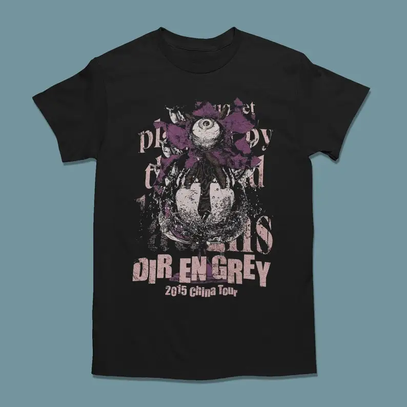 

Vintage Graphic Dir En Grey Music For Lovers Band Short Sleeve Crewneck Black T-Shirt