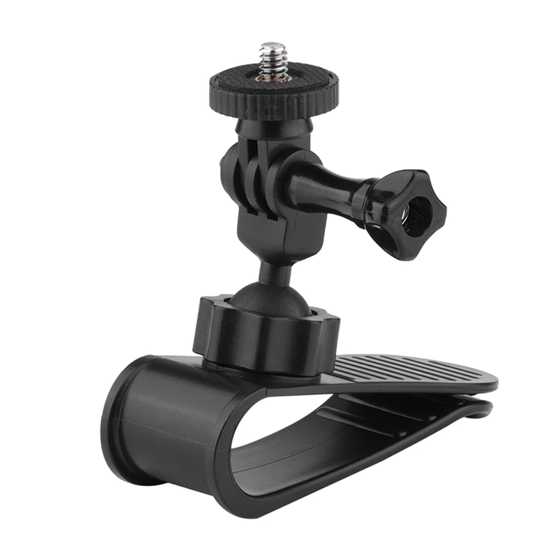 1 PCS Action Camera Car Sun Visor Mount Action Camera Accessories Black Plastic For ACTION 4 Insta360 X3 With 1/4 Inch Adapter