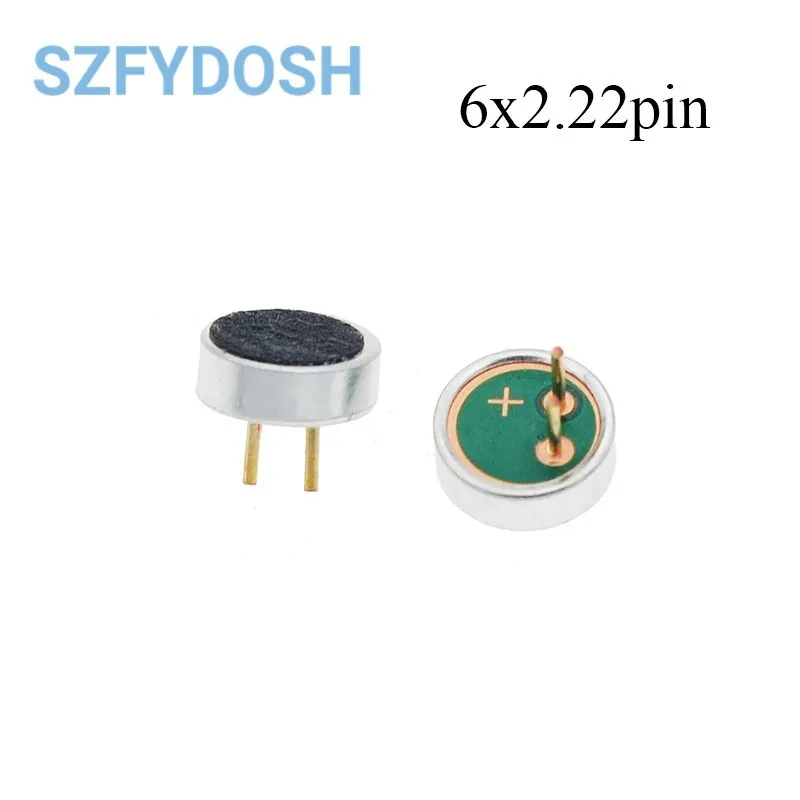 10 Stks/zak 4.5*2.2Mm 6*2.2Mm 6*5Mm 9*7Mm 9*4.5Mm Electret Microfoon Condensor Pickup Microfoon 52db Met 2pin