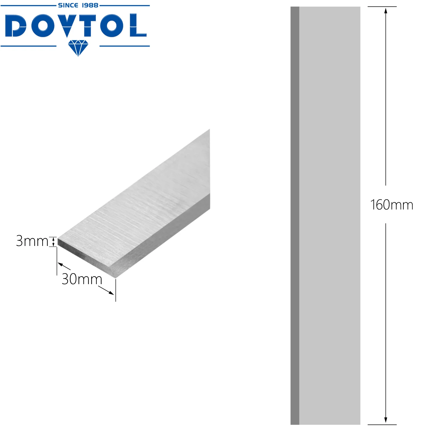 Planer Jointer Blades Knives 160x30x3mm HSS Replacement Industrial Planer Blades for Jointer Thicknesser Planer Machines 3pcs