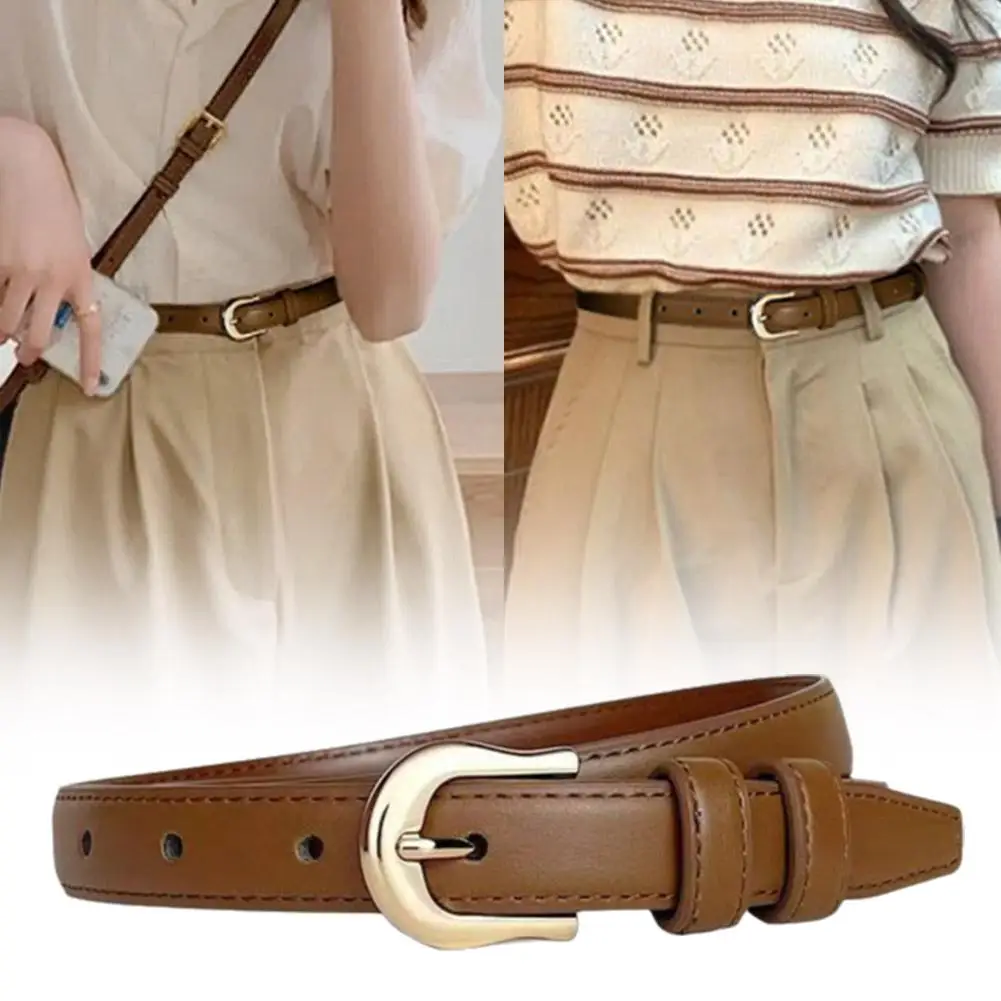 Belt Women's Retro Versatile Trendy Belt Summer New Crowd Style Small Jeans Closing Women Waist Belt A8W2