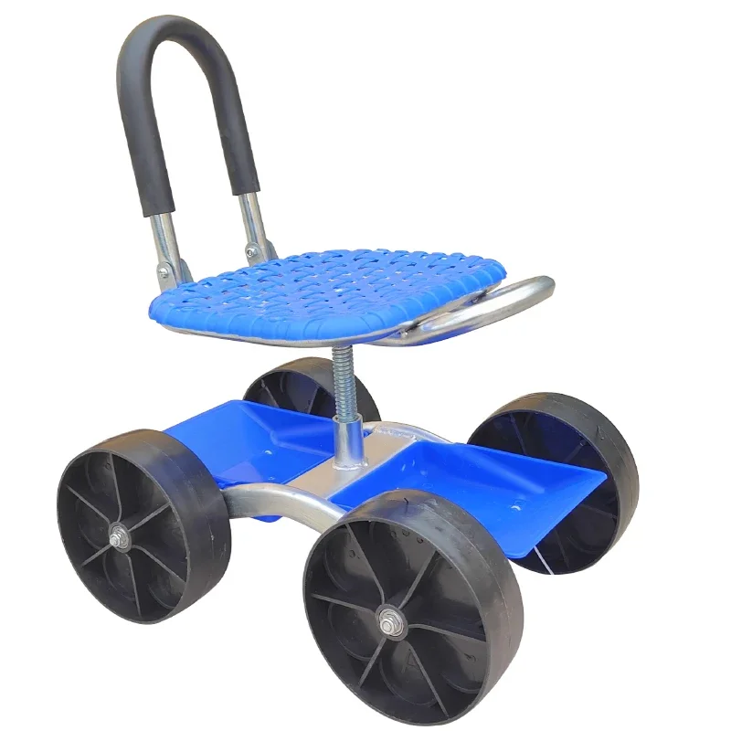 Greenhouse car planting trimming rotating mobile stool, working bench lifting folding stool agricultural mobile stool