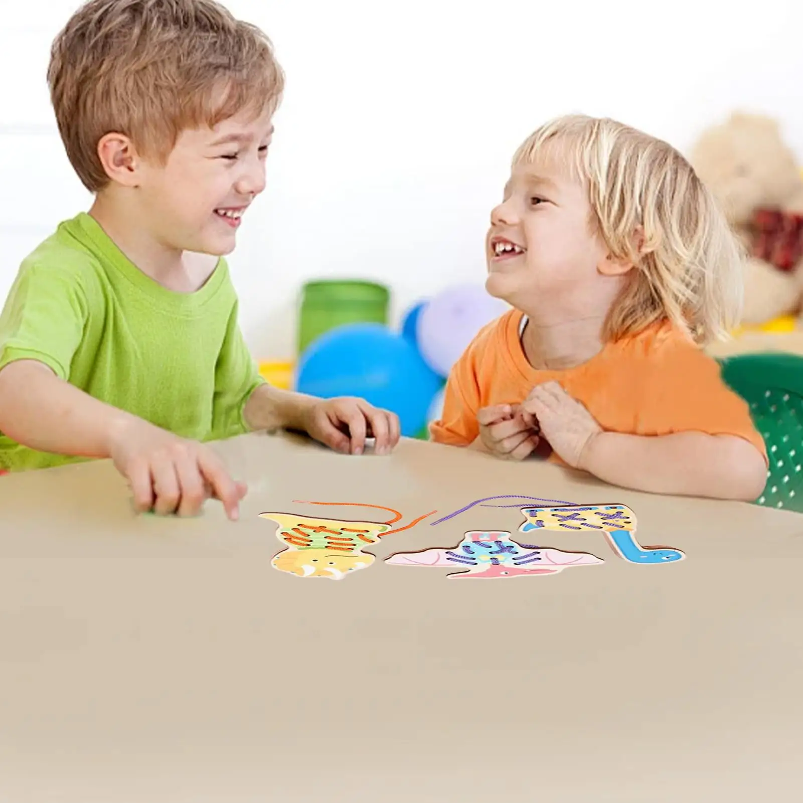 

Wooden Lacing Toy Fine Motor Skills Early Learning Wooden Lacing Threading Toy For Preschoolers Young Children Boys Girls Home