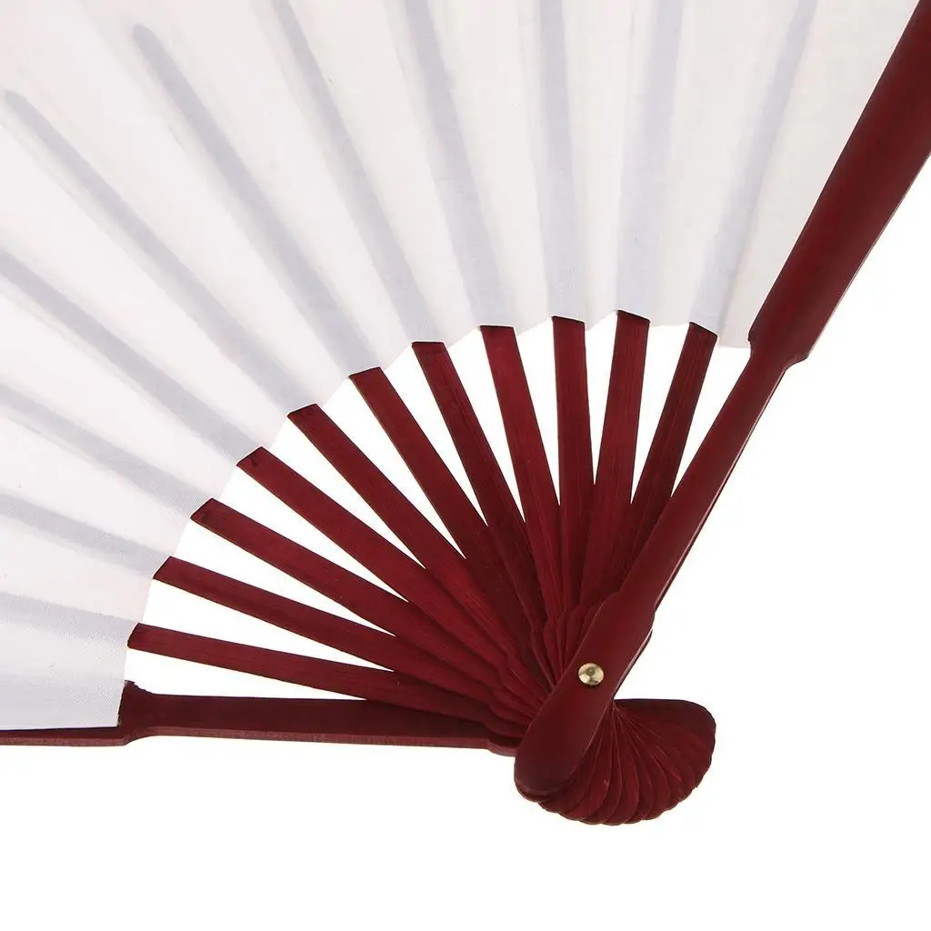 Rendimiento de abanico plegable de mano DIY de Kung Fu Tai Chi chino de bambú