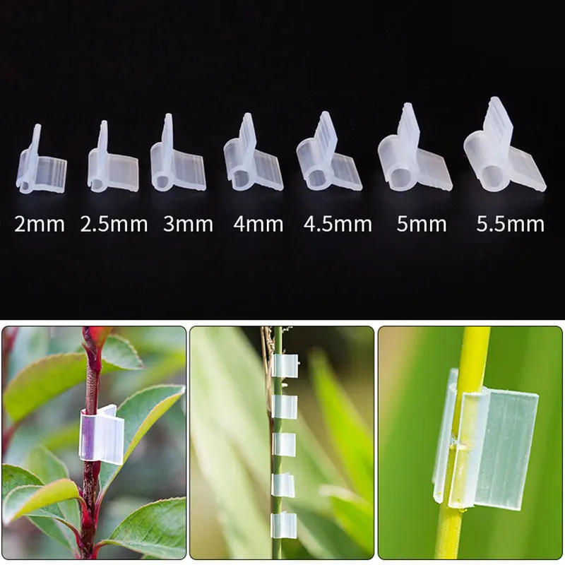 100Pcs Gardening Special Grafting Clamp Tomato Grafting Clamps Vegetable Eggplant Grafting Clamp Garden Plant Accessories