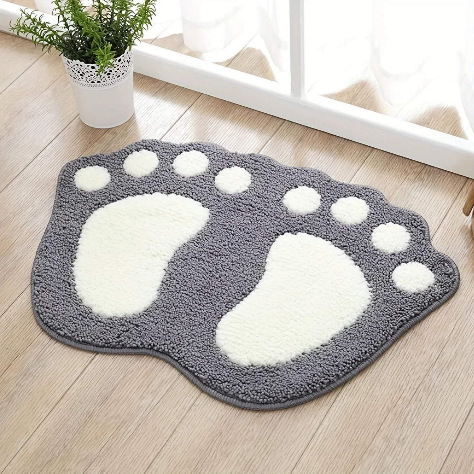 1 Piece of Anti Slip Super Absorbent Ultra-fine Fiber Bath Mat, Soft and Comfortable Bathroom Carpet Floor Decoration