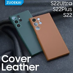 ZUOKEAI oryginalny do Samsung Galaxy S22 Ultra S23 Ultra S21 etui wysokiej jakości skórzany pokrowiec S22 + Premium pełna ochrona Protector