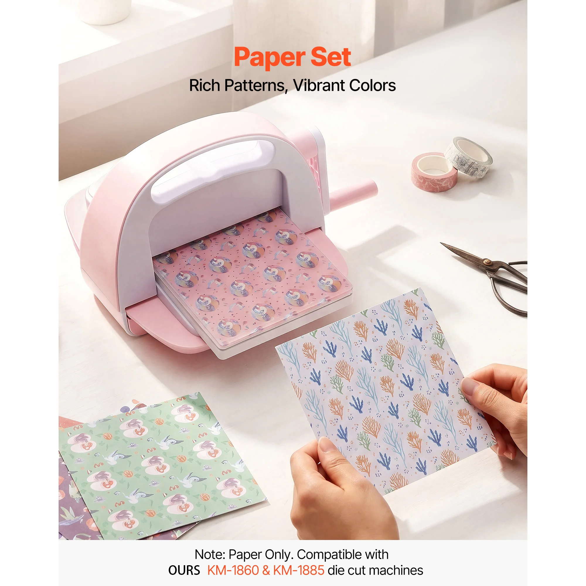 Scrapbook Paper, 72 Sheets, 6 x 6 in Mixed Special Paper for Die Cutting and Embossing Machine, Vibrant Color, Patterned Design for Decorations, Scrapbooking, Card Making, and DIY Crafting