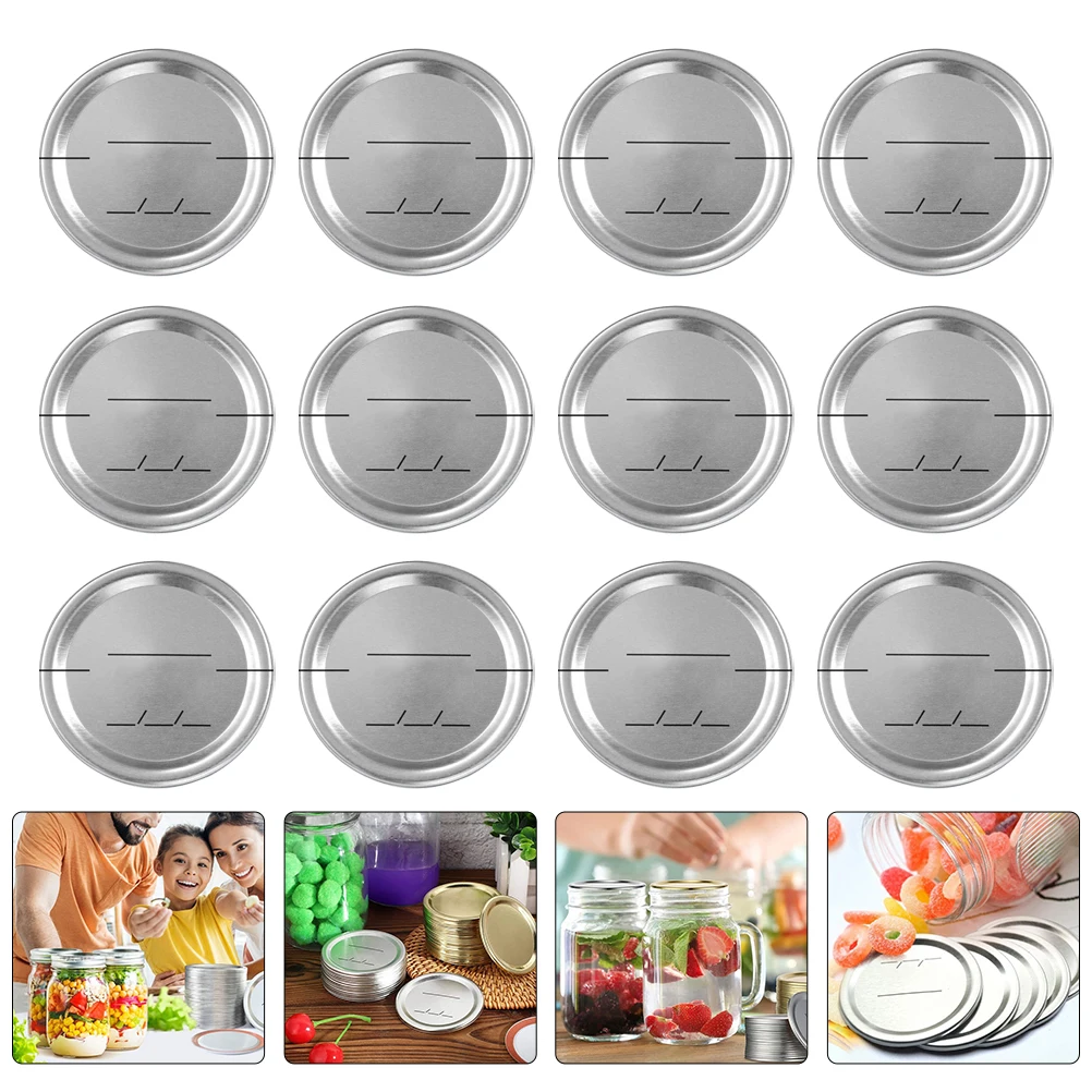 

30pcs Mason Lids Tinplate Disc For Jars Long Lasting Sealing Discs Canning Supplies Wide Mouth Jar Accessories Mason Jar Sealing