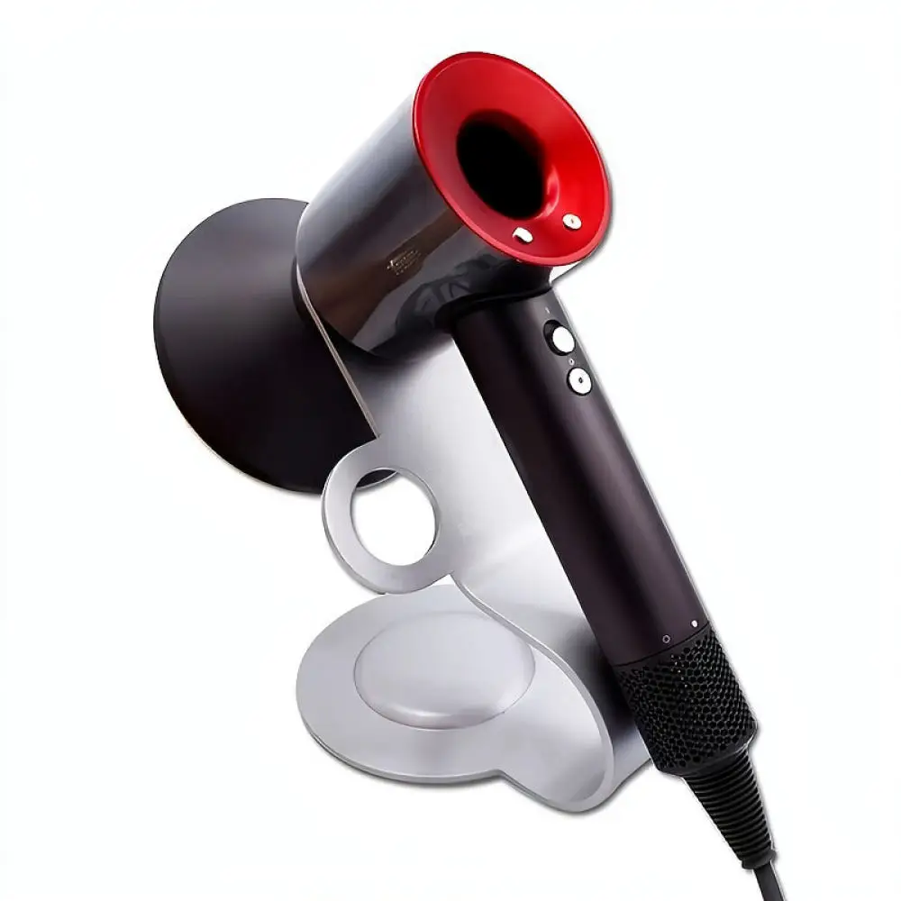 Durable Iron Holder For Dyson Hair Dryer Wall Mount Organizer Stand No Drill Bathroom Appliance Storage Shelf
