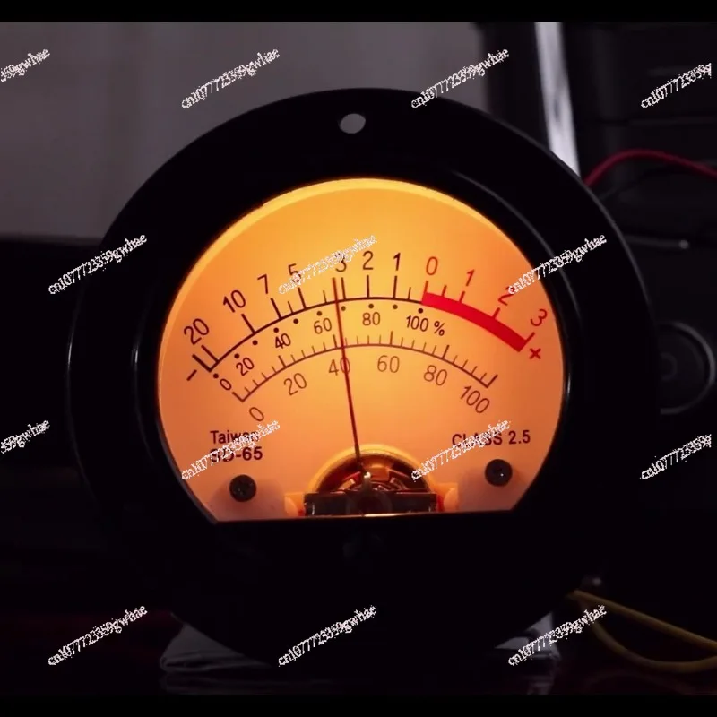 

SD-65 Round Black Analog Meter Head Retro Dial VU Level Voltmeter Yellow BacklightGoods in stock
