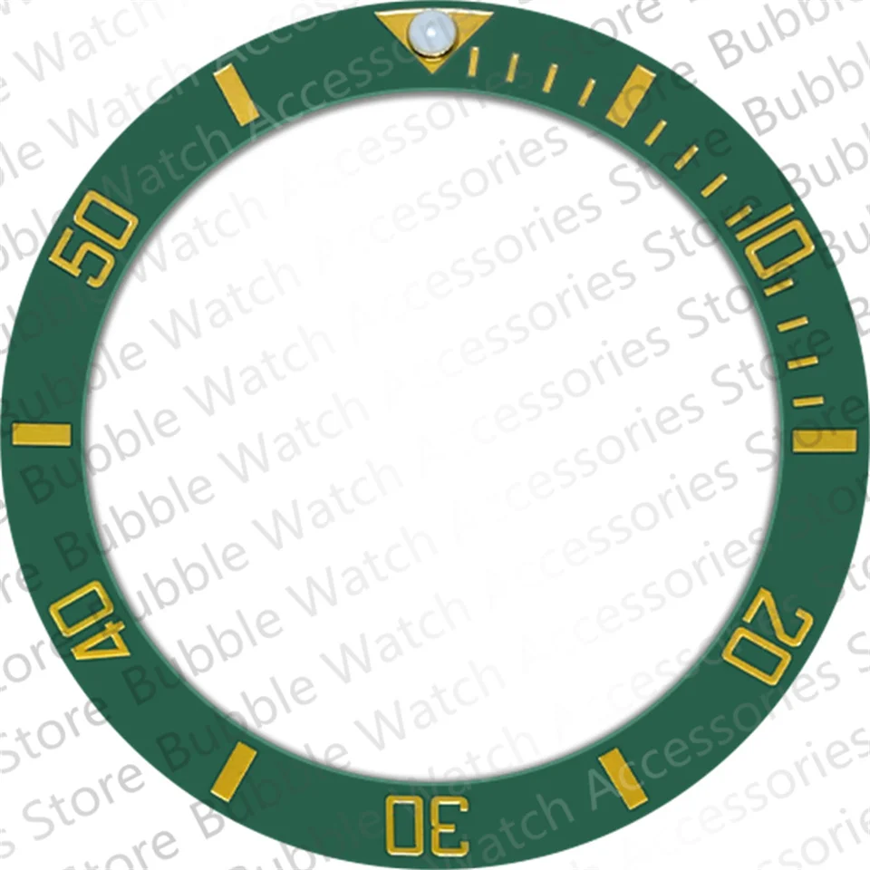 40mm*31.5mm Green Blue Black Ceramics Bezel Insert Fit For Rlx Sub Mechanical wristwatch