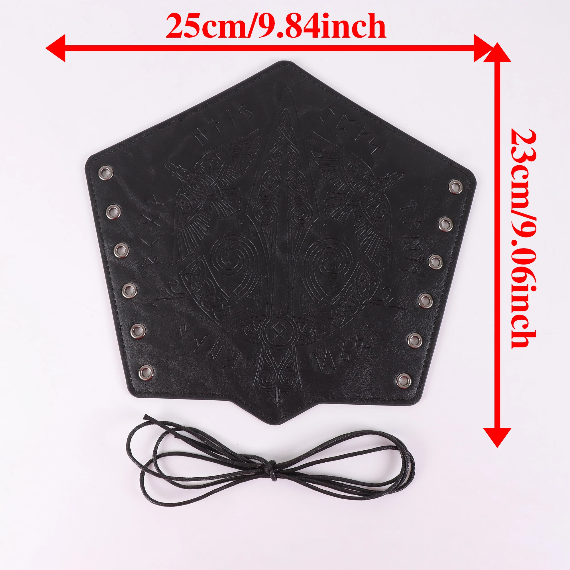 1 Stück Mittelalterliche Cosplay PU-Leder Rüstung Armwärmer Schnürung Herren Wikinger Piraten Ritter Handschuh Armreif Steampunk Zubehör – Detail 2