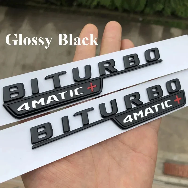 ثلاثية الأبعاد سيارة درابزين BITURBO 4MATIC شارة شعار ملصق لمرسيدس C43 AMG W205 W204 E43 W213 W212 GLC43 GLE43 W166 W167 اكسسوارات