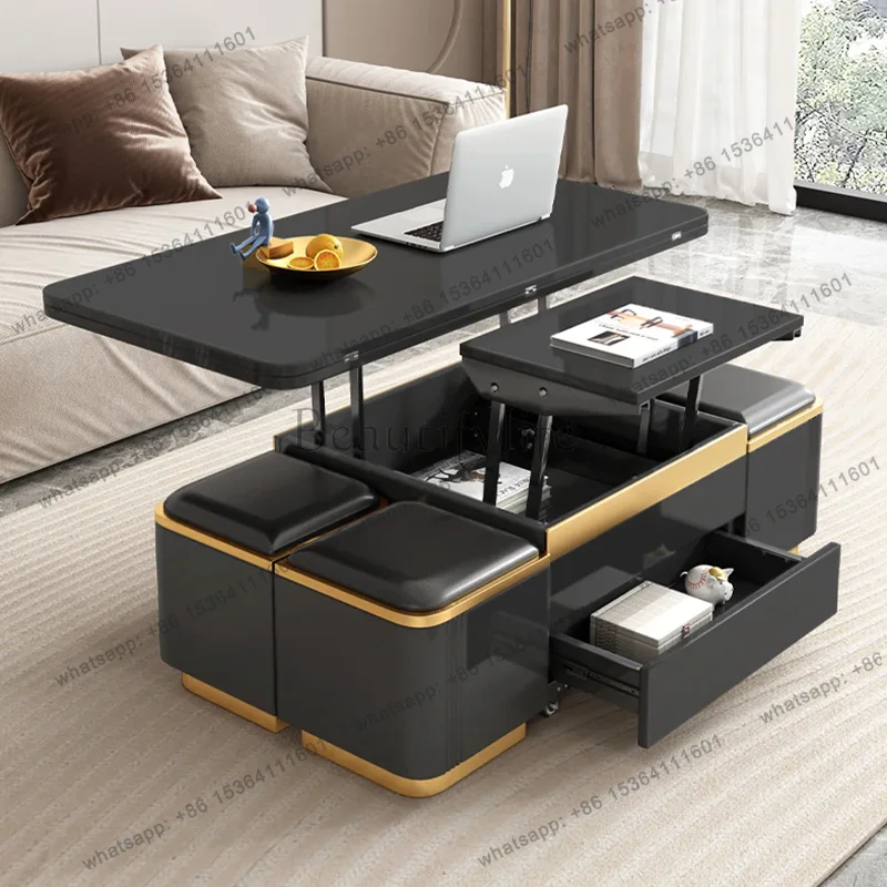 LD Standing Black Coffee Tables Luxury Decoration Modern Floor Nordic Design Coffee Table Living Room Couchtisch