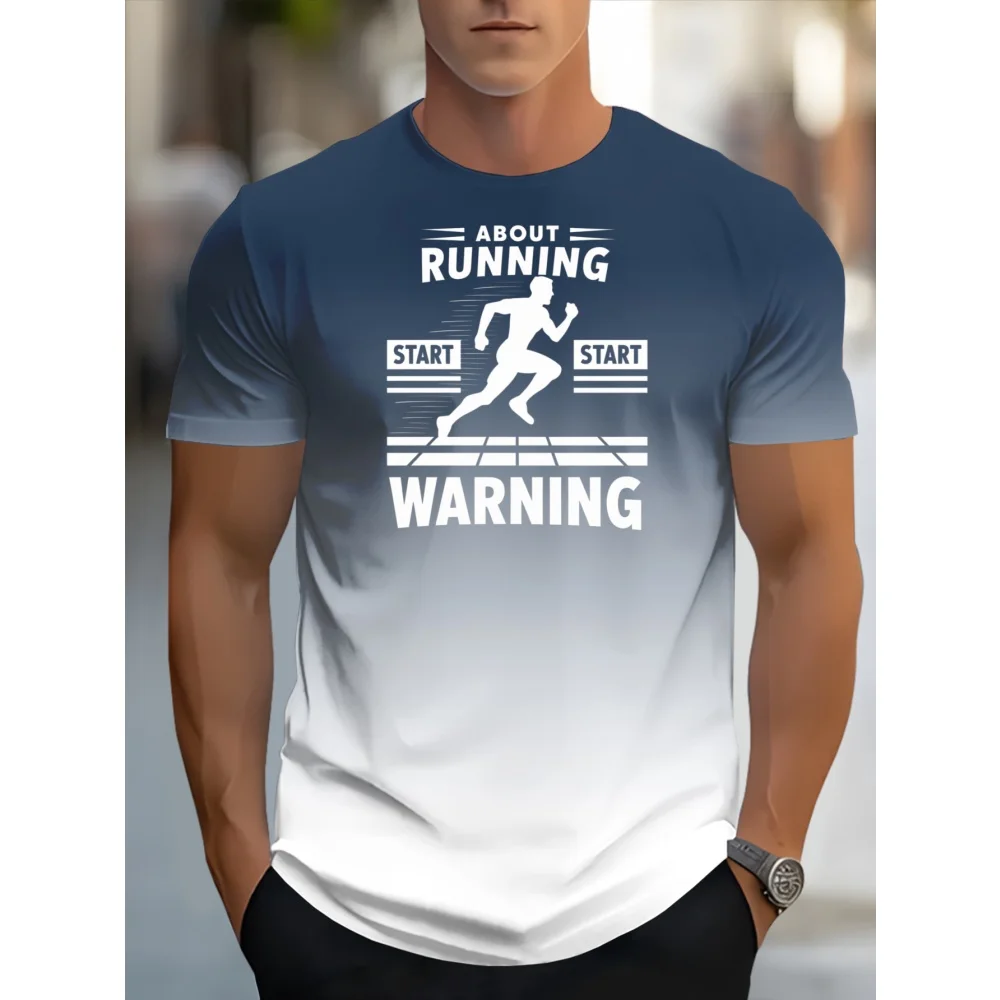 

Fashion Running Sports T-Shirts for Men Summer Outdoor Short Sleeve 3D Printed T Shirts Casual Oversized Breathable Gym Tops