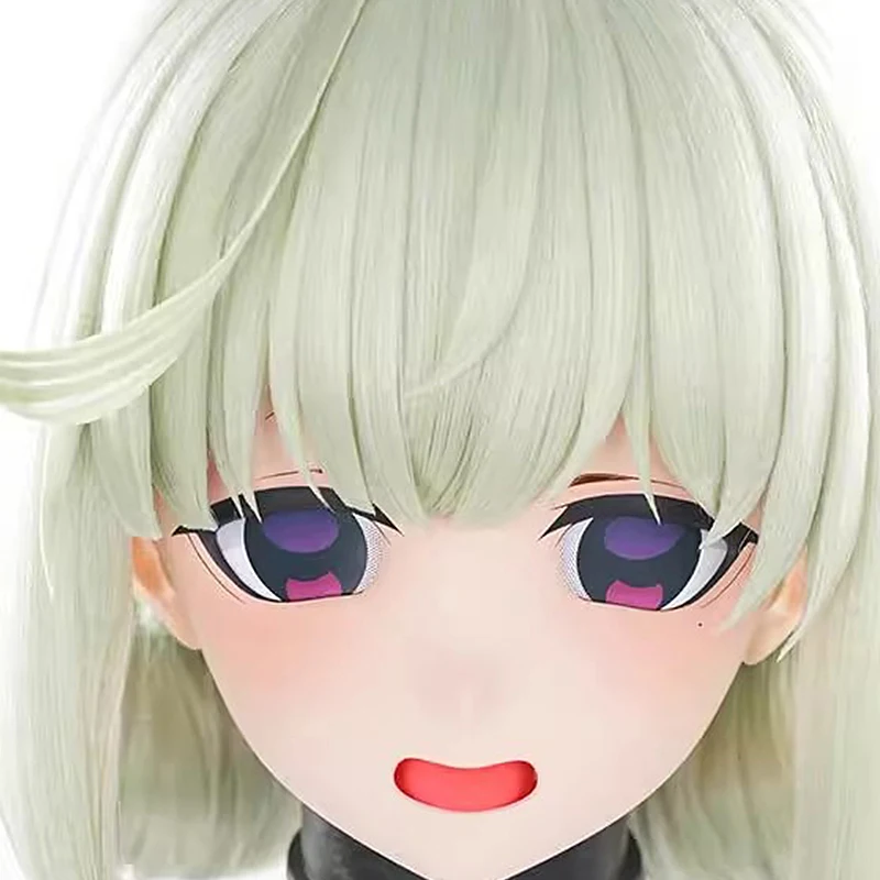 

Маска кигуруми (MEO01) ручной работы, настраиваемая, с полным покрытием головы, с замком, для кроссдрессинга, от мужчины к женщине, в стиле японских аниме и игровых персонажей