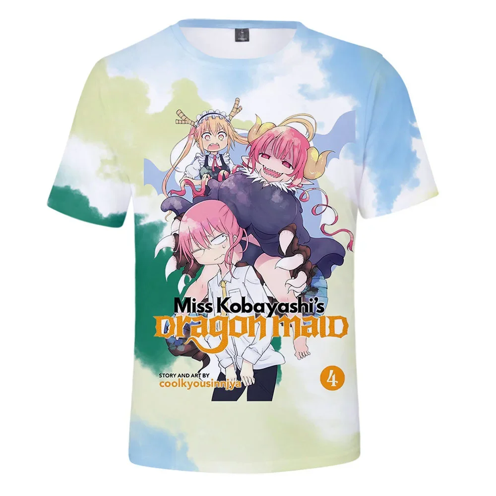 Japanese Anime T-shirt for Both Men and Women, Kobayashi Ryuno 3D Shirt, No Female Cosplay Costume from Shengchi, Kanna