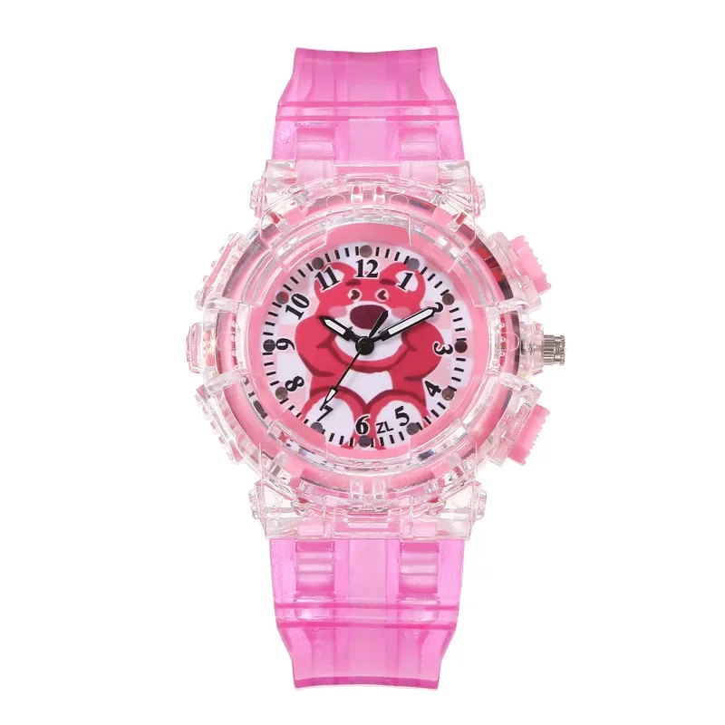 Mininstants-Montre à quartz pour enfants, montre-bracelet de sport brillante, dessin animé Disney Lotso Shoous, garçons et filles, étudiants, cadeaux de Noël