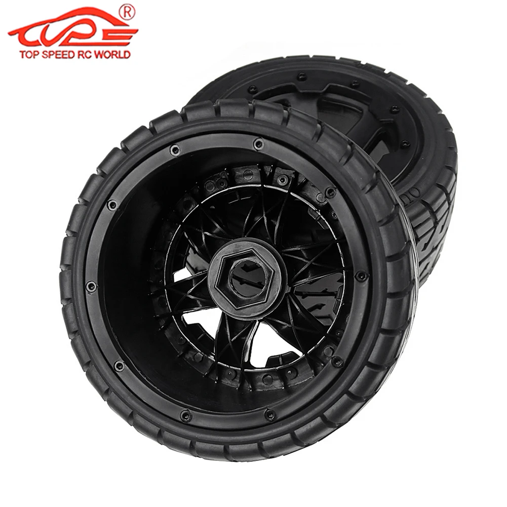 Upgrade Tyre Front or Rear Highway-road Wheel Tire Set for 1/5 Scale Rc Car Gas HPI ROFUN ROVAN KM BAJA 5B SS Buggy Truck Parts