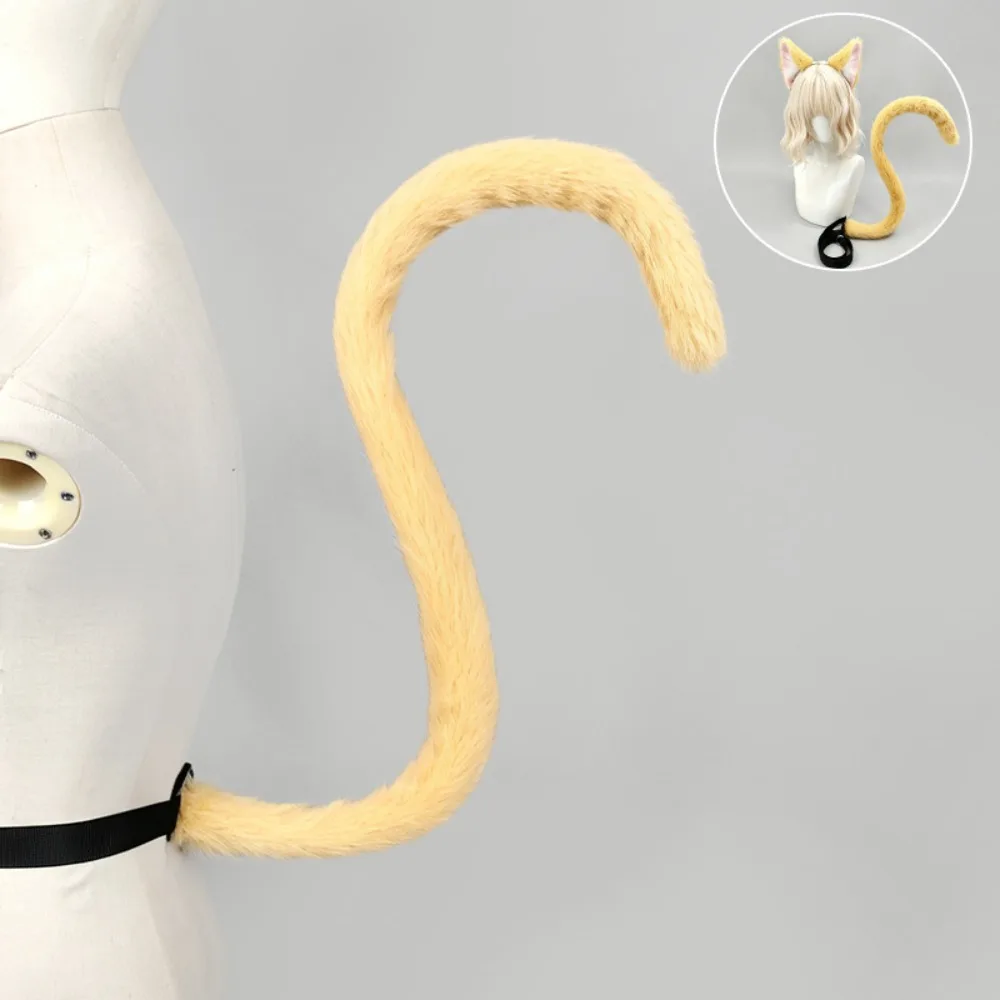 New Realistic Cat Ear Headband Handmade Lolita Cat Tail Set Plush Simulation Animal Ears Headwear