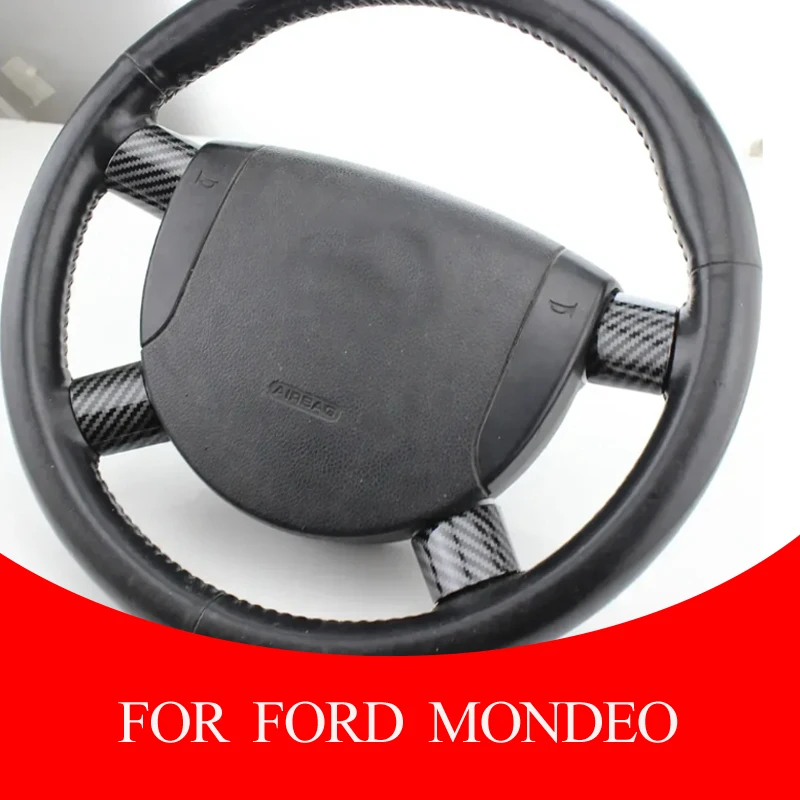 

ABS Chrome Car Steering Wheel Sticker Trim Cover for Ford Mondeo 2004 2005 2006 Car Styling Accessories