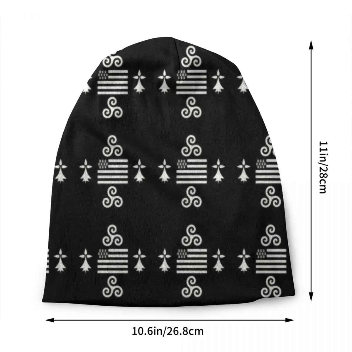 100% bretone Skullies berretti berretti Unisex inverno caldo cappello lavorato a maglia Street brity Breizh Ermine Triskel cappelli cofano berretto da sci