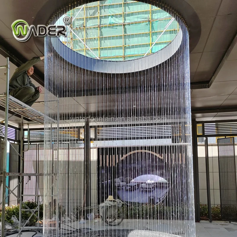 custom.Digital Graphic Rain Curtain Music Fountain Waterfall Circular Fountain Indoor Outdoor